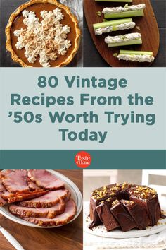 the cover of 30 vintage recipes from the'50's worth trying today