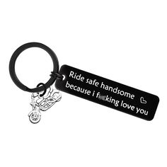 PRICES MAY VARY. Funny Biker Gift :Ride Safe Handsome Because I Love You keychain,Say something simple and loving to someone you care about. Make sure your lover have this safe key chain with them on their journey! New Driver Gift:Perfect biker keychain gift for biker,motorcycle lovers, husband, son, boyfriend, friends. And especially a perfect gift for new liscense biker, sweet 16 gift. Couple Gift:Dad keychain from daughter or son that help you to express your love to your lovers family, Keep Keychain For Boyfriend, Gift For Biker, Dad Keychain, Sweet 16 Gifts, Biker Gifts, New Driver, Because I Love You, New Drivers, Make A Gift