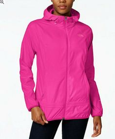 The North Face Lightweight Windbreaker Jacket in Fuchsia Pink Size S: Excellent like new condition. Size: S Color: Fuchsia Pink Fabric & Care: 100% Polyester Machine wash, tumble dry low Attached hood with drawstring. Zip front. Long sleeves with elastic cuffs. Zip pockets. Water repellent, wind resistant. Cinch cord hem. Stowable in hand pocket. 30" long. Retail price: $99 Color Fuchsia, Fuchsia Pink, Pink Fabric, Windbreaker Jacket, Repellent, Water Repellent, Vest Jacket, Fabric Care, North Face