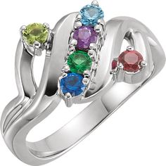 Customize with children's birthstone. This elegant ring is available in sterling silver with 1-7 birthstones. When you're ordering please select the ring size and include a note for birthstone details. I will respond your email to confirm. Follow diagram picture for stone map. This ring is sterling silver .925 but I can also make it in solid gold, please let me know if you're interested. The following simulated birthstones will be set: January - Simulated Garnet $0 February- Simulated Amethyst $ Fine Jewelry May Birthstone Multi-stone Ring, Sterling Silver Birthstone Ring For May With Prong Setting, May Birthstone Ring In Sterling Silver With Prong Setting, Silver Multi-stone Rings For May Birthstone, May Birthstone Multi-stone Silver Ring, May Birthstone Ring With Accent Stones And Round Cut, Silver May Birthstone Ring For Birthday, May Birthstone Ring With Round Cut And Accent Stones, May Birthstone Ring With Accent Stones