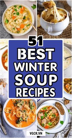 the best winter soup recipes to make for dinner, lunch and desserts in minutes