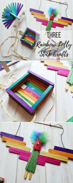 colorful popsicle crafts for kids to make