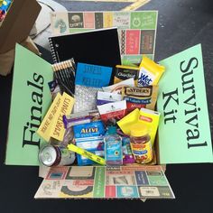 a box filled with lots of different items