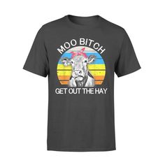 Shipping from the US. Easy 30 day return policy, 100% cotton, Double-needle neck, sleeves and hem; Roomy Unisex Fit. Cow Puns, Cow Hoodie, Funny Cow, Cow Shirt, Cows Funny, Getting Out, Puns, Black And Navy, 30 Day