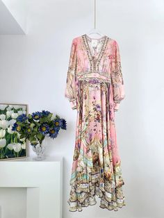 43520318734516|43520318767284|43520318800052|43520318832820 Embellished V-neck Maxi Dress For Summer, Long Sleeve Embellished Dresses For Spring, Long Sleeve Embellished Spring Dresses, Embellished Long Sleeve Maxi Dress For Summer, Summer Embellished Long Sleeve Maxi Dress, Long Sleeve Embellished Pink Dress, Pink Long Sleeve Embellished Dress, Embellished Pink Maxi Dress For Summer, Summer Embellished Pink Maxi Dress