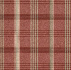 a red and beige plaid fabric