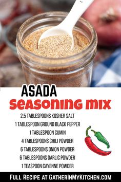 a recipe for seasoning mix in a jar