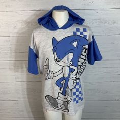 Sonic the Hedgehog Boys Cosplay Graphic Hoodie tshirt Size 7  | eBay Casual Hooded T-shirt With Graphic Print, Hooded T-shirt With Graphic Print For Fans, Hooded Graphic Print T-shirt For Fans, Casual Character Print Hoodie Tops, Cotton Anime Print Hoodie, Anime Print Hooded Top For Cosplay, Blue Casual Hoodie For Cosplay, Casual Anime Print Hooded Top, Casual Blue Hoodie For Cosplay