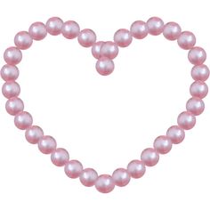 a white pearl necklace in the shape of a heart