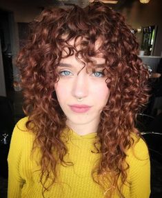 Long Layered Curly Haircut with Bangs Curly Hairstyles For Double Chin Faces, Soft Wispy Bangs Curly Hair, Long Layered Curly Haircuts, Long Layered Curly Hair, Layered Curly Haircuts, Long Curly Haircuts, Haircut Inspo, Layered Hair With Bangs