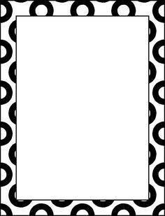 a black and white frame with circles on it