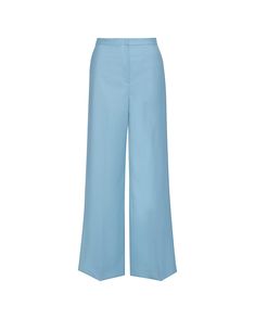 Our Jones Trouser is a quintessential piece that strikes a flawless balance between form and function. Made of Seasonless Wool, this pant features two back pockets in addition to a hidden credit card pocket in the front. Pair with a camisole, cardigan, and sandals for a classic outfit that will take you from season to season. Modern Formal Wide Leg Pants With Pockets, Sleek Pants With Pockets And Straight Hem, Modern Blue Pants With Straight Hem, Modern Spring Pants With Pressed Crease, Modern Pants With Pressed Crease For Spring, Modern Blue Wide-leg Pants, Elegant Office Pants With Hip Pockets, Elegant Business Pants With Hip Pockets, Womens Wool Pants