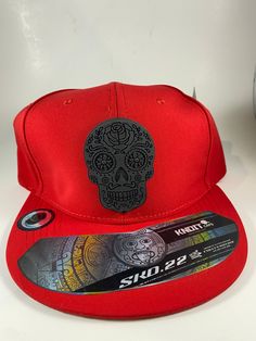 Adult size skull cap with skull patch and Mexican flag on the side, cap made out of polyester. Casual Adjustable Trucker Hat With Skull Design, Adjustable Snapback Baseball Cap With Skull Print, Adjustable Skull Print Baseball Cap, Skull Print Snapback Hat For Streetwear, Casual Snapback Baseball Cap With Skull Print, Casual Skull Print Snapback Baseball Cap, Streetwear Snapback Hat With Skull Print, Adjustable Skull Hat For Streetwear, Casual Skull Print Hats For Streetwear