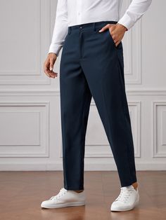 Mens Navy Trousers Outfit, Dark Blue Slacks Outfit Men, Blue Dress Pants Outfit Men, Dark Blue Pants Outfit Men, Navy Blue Pants Outfit Mens, Men’s Blue Dress Pants Outfit, Men’s Navy Blue Pants Outfit, Blue Trousers Outfit Men, Blue Pants Outfit Men