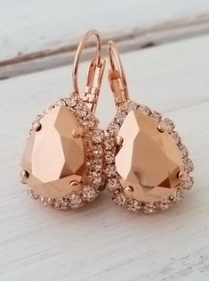 Rose gold earrings,Rose gold crystal earrings,Rose gold Drop earrings,Rose gold Bridal earrings,Rose Glamorous Rose Gold Crystal Earrings For Pierced Ears, Glamorous Gold Bridal Earrings As Gift, Sparkling Rose Gold Bridal Earrings For Party, Rose Gold Sparkling Drop Earrings, Sparkling Rose Gold Drop Earrings, Formal Rose Gold Crystal Earrings For Pierced Ears, Glamorous Rose Gold Crystal Earrings For Formal Occasions, Rose Gold Drop Earrings For Party, Rose Gold Dangle Earrings For Anniversary