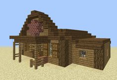 a small wooden house in the middle of a desert area with a ladder up to it's roof