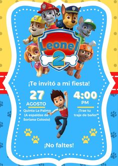 the paw patrol birthday party is in spanish, and it's time to celebrate