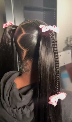 Pigtails Hairstyle, Two Pigtails, Braids Fulani, Hair Braid Patterns, Slick Ponytail, Glamour Hair, Sleek Ponytail Hairstyles, Straight Weave Hairstyles, Big Box Braids Hairstyles