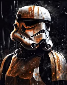 a star wars character with a helmet on