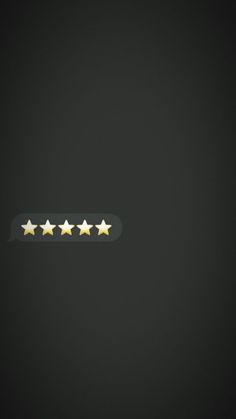 five gold stars in the middle of a black background with one yellow and one white star