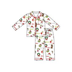 This is custom,no moq Fabric: Milk Silk Green Long Sleeve Sleepwear For Holiday, Green Winter Sleepwear Sets, Green Cartoon Print Sleepwear For Sleepover, Green Christmas Bedtime Sets, Green Christmas Sleepover Sets, Christmas Pajamas Kids, Christmas Green, Boys Pajamas, Boys Christmas