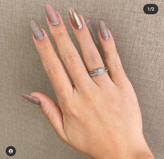 Light Brown Nails Design, Nail Design Long Nails, Engagement Nail Art, Light Brown Nails, Design Acrylics, Long Nails Art, Design Long Nails, Nail Design Long, Party Nail Design