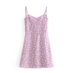 Shipping: Worldwide Express Shipping AvailableDelivery time: 7-15Days Fast ShippingReturns: Fast refund, 100% Money Back Guarantee. Purple Suspenders, Suspender Dress, Daisy Print, Daisy, Lace, Purple, Pink