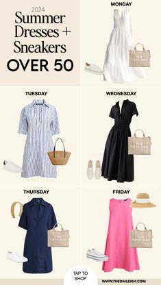 Casual Non-stretch Dress For Beach Season, Non-stretch Midi Dress For Beach In Summer, Classy Outfits With Sneakers, Upf 50+ Summer Beachwear Dresses, Upf 50+ Spring Vacation Dresses, Summer Dresses With Upf 50+, 60 Outfits, Classic Outfits For Women, Preppy Summer Outfits