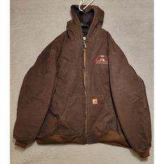 Vintage Carhartt Brown Hooded Canvas Work Jacket J130 Dk8 Men's 4xl Embroidered Pre-Owned Condition There Is Some Small Stains As Posted In The Pictures Above. See Pictures For Details See Pictures For Measurements Carhartt Jackets, Vintage Carhartt, Men Carhartt, Work Jackets, Mens Jackets, Jackets & Coats, Man Shop, Mens Tops, Canvas