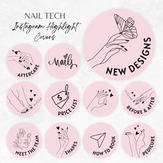 Nail Account Profile Picture, Nail Hilight Cover, Instagram Names For Nail Techs, Hilight Instagram Cover Nails, Reviews Highlight Icon, Nail Availability Post, Nail Ig Highlight Cover, Nail Tech Instagram Name Ideas, Nail Icon Instagram Highlight