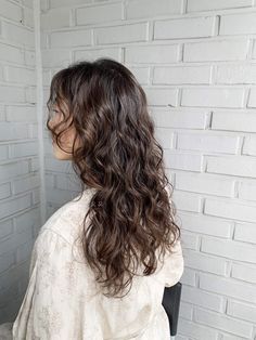 Japanese Perm Long Hair, Digital Perm Asian Hair, Korean Perm Hair, Digital Perm Long Hair, Digi Perm, Korean Digital Perm, Korean Perm Short Hair, Medium Permed Hairstyles, Asian Hair Perm