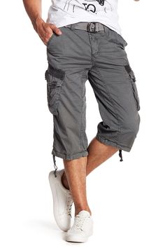 Style an on-trend look in cargo shorts crafted from breathable cotton for comfort during casual outings. 18" inseam; 10" front rise (size 32) Zip fly with button closure 100% cotton Machine wash, tumble dry
 Imported Model stats: 6'1" height, 32" waist. Model is wearing size 32. Sports Blazer, Short Suit, Laid Back Style, Suit Shop, Jogger Sweatpants, X Ray, Casual Streetwear, Blazer Coat, Sport Coat