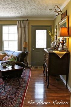 the living room is clean and ready to be used for guests or their family members