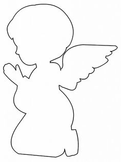 the outline of an angel with wings