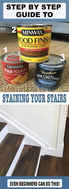 the steps to painting wood floors are shown with text that reads step by step guide to stain