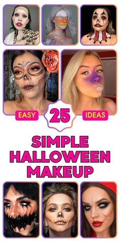 Halloween Face Paint Scary, Halloween Makeup Simple, Ghost Face Paint, Simple Halloween Makeup, Zombie Style, Easy Halloween Makeup, Painting Halloween