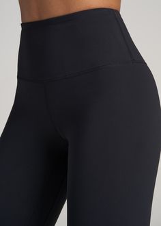 About Our High Waisted Tall Leggings These are the women's tall leggings you've been waiting for. Buttery-soft and extra-long, you'll want to wear this pair from our AT Balance collection all day long. Leggings are an essential piece in any woman's wardrobe, something you can wear to work out at the gym and hang out on the weekend – but finding options that fit your frame can be tricky. That's where we come in. We designed this pair exclusively for women between 5'9” and 6'6” with both Tall and Black Compression Pants With 5-inch Inseam, Micro-elastic Black Yoga Pants, Black Micro-elastic Pants, Micro-elastic Black Yoga Bottoms, Black Compressive Mid-rise Tights, High Rise Black Bottoms For Pilates, High Rise Black Elastane Tights, Black Stretch Pants With Contoured Waistband, Black Pants With Contoured Waistband And Stretch