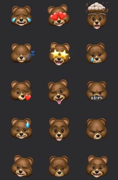 the emote icons are all different colors and shapes, but there is no image to describe