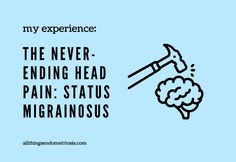 I was diagnosed with status migrainosus when head pain landed me in an accident and emergency. I had no clue what status migrainosus was – so I found out. It also made me question if I really did have status migrainosus. Here’s how it all went… #Migraine #StatusMigrainosus #HeadPain Pain Status, Accident And Emergency, Chiari Malformation, Migraine Headaches, Neurology, Migraine, Headache, Clue