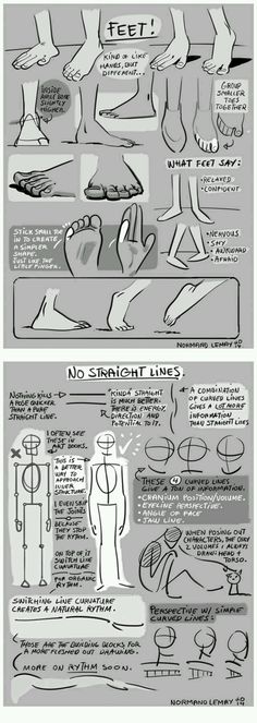 two pages showing how to do different things in the same drawing style, with instructions for each