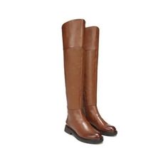 Franco Sarto Battina Cognac Over The Knee Leather High Shaft Boots Women Sz 6. Smooth, Supple Leather Distinguishes A Timeless Over-The-Knee Riding Boot With A Sturdy Low Heel And Sole. 18 1/4" Shaft; 14 1/2" Calf Circumference Inset Side-Zip Closure Leather Upper/Synthetic Lining And Sole Brown Low Heel Office Boots, Brown Low Heel Boots For Office, Brown Flat Heel Boots For Office, Fitted Cognac Leather Boots, Brown Knee-high Boots With Round Toe And Leather Sole, Calf Leather Knee-high Boots With Round Toe, Brown Leather Knee-high Boots With Pointed Toe, Leather Low Heel Knee-high Boots For Fall, Brown Knee-high Boots With Leather Lining, Medium Width