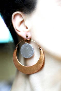 Inspirational gift for her Sun and moon Clip on earrings Copper and silver dangle Birthday gift for wife Big statement jewelry Hoop earrings https://www.etsy.com/listing/578715468/inspirational-gift-for-her-sun-and-moon?utm_campaign=crowdfire&utm_content=crowdfire&utm_medium=social&utm_source=pinterest Modern Nickel-free Copper Jewelry, Silver Hoop Jewelry Made Of Copper, Silver Copper Hoop Jewelry, Silver Hoop Jewelry In Copper, Silver-colored Copper Hoop Jewelry, Elegant Silver Hoop Earrings With Copper, Elegant Silver Hoop Earrings In Copper, Elegant Silver-colored Copper Hoop Earrings, Silver Copper Hoop Earrings Gift