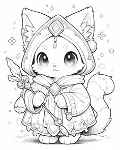 Beautiful Pencil Drawings, Kids Printables, Color Drawing Art, Easy Coloring, Cat Coloring Page