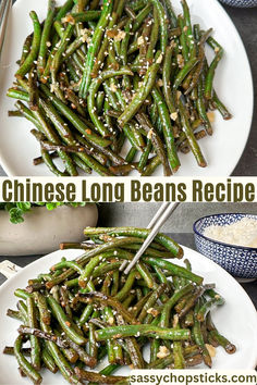 Chinese long beans recipe Chinese Sides, Long Beans Recipe, Asian Sides, Chinese Long Beans, Long Beans, Wok Cooking, Long Bean, Asian Vegetables, Chinese Cooking Recipes