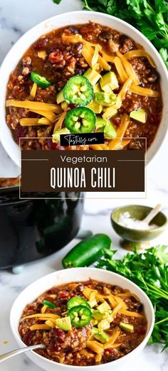 Set & Forget Slow Cooker Vegetarian Quinoa Chili – Tastilly Crockpot Quinoa Recipes, Chilli Recipe Slow Cooker, Quinoa Chilli, Chinese Cuisine Recipes