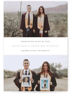 two pictures of people in graduation gowns