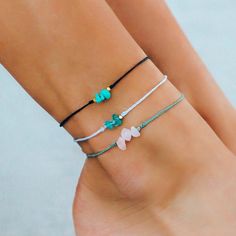 Beaded Anklets Diy, Stone Anklet, Anklets Diy, Fluorite Stone, Rose Quartz Stone, Summer Necklace