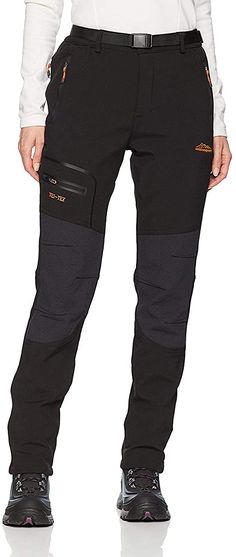 Zipper closure Material: The hiking pants are made of 92% polyester and 8% spandex, which are waterproof, windproof, warm,abrasion resistant,no pilling and comfy. Multi zipper pockets keep your phone,keys,credit cards and other personal belongings secure. Slim fit hiking pants featuring adjustable waistband with belt,patckwork knees,steric knee darts and unique zippered cargo pockets on thigh part. Water repellent windproof outdoor pants with fleece lining,keep you warm and dry in the cold Beige Hose, Snow Pants Women's, Womens Snow Pants, Adidas Hose, Womens Ski Pants, Ski Pants Women, Waterproof Pants, Zipper Pants