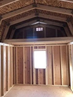 the inside of a house being built with wood framing and insulation on the walls,