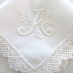 Elegant White Handkerchiefs For Wedding Gift, Classic White Wedding Handkerchiefs, Elegant Monogram Handkerchiefs For Wedding, Elegant Handkerchiefs With Initials For Wedding Gift, Elegant Initials Handkerchiefs For Wedding Gift, Classic Wedding Handkerchiefs With Initials, Elegant Monogrammed Handkerchiefs For Weddings, Elegant Personalized Handkerchief For Bridesmaid Gift, Elegant White Handkerchiefs With Initials